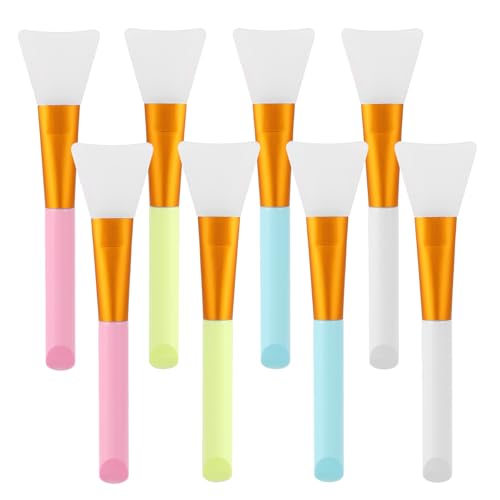 Tucnoeu 8pcs Silicone Face Mask Brush Soft Applicator for Mud and Clay