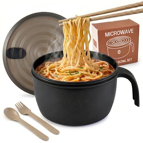 48oz Microwave Ramen Cooker - BPA-Free Ramen Bowl Set for Quick Meals