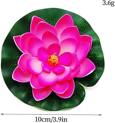4 Pcs Realistic Foam Water Lily Flowers for Pond & Garden Decor