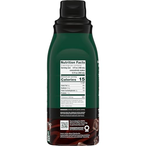 Starbucks Cold Brew Coffee Concentrate, Signature Black, 32 fl oz (Pack of 5)