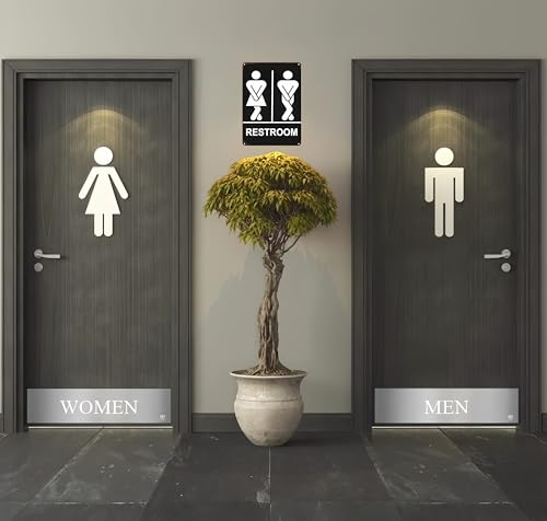 Funny Restroom Tin Sign for Bathroom Humor - 8x12 Inch