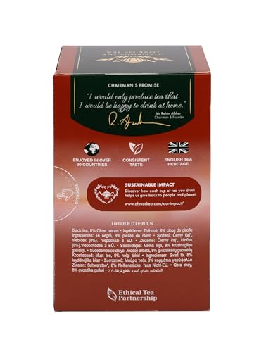 Ahmad Tea Clove Black Tea Bags - 20 Count, Caffeinated & Sugar-Free