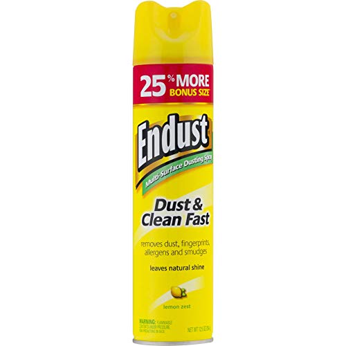 Endust Lemon Scent Furniture Spray 12.5 Oz - 1 Can | Dust and Fingerprint Remover