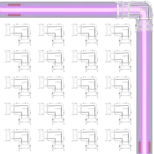 20 Pcs L-Shaped LED Strip Connectors for 8mm COB Lights