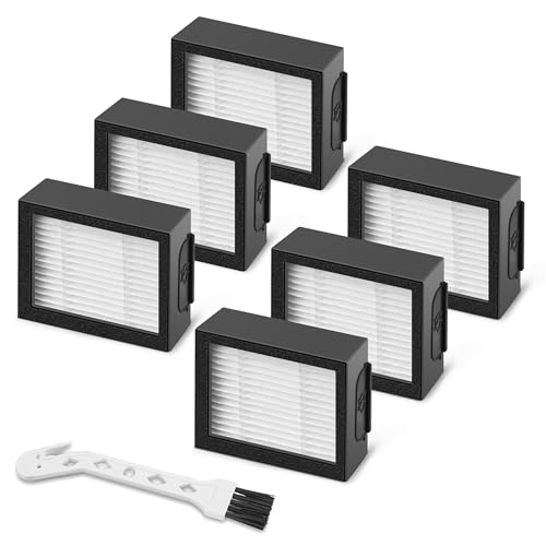 Funmit Replacement Filters for Roomba i & e Series - 6 Pack with Brush