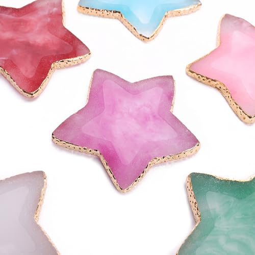 Waldd Resin Nail Art Polish Palette with Gold Edge (Blue, 3.9")