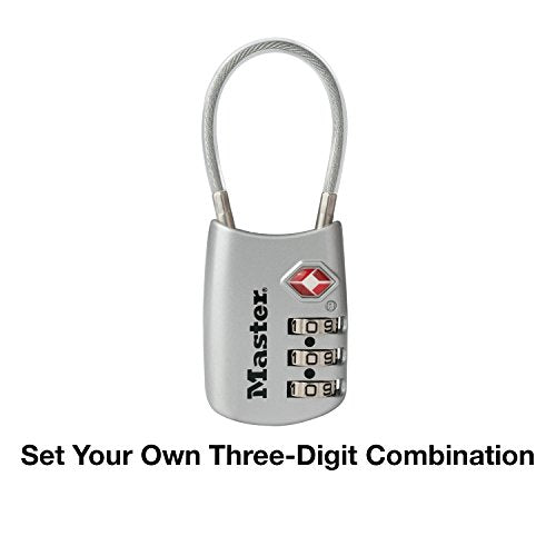 Master Lock TSA Approved Combination Luggage Lock Silver 1 Pack - Model 4688SLVEC