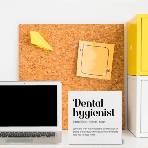 Dental Hygienist Definition Wood Box Sign Desk & Office Decor 5x5