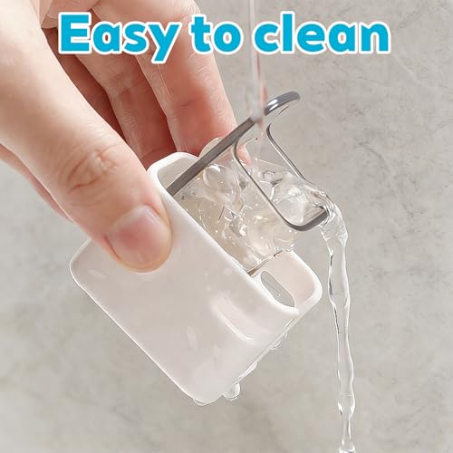 Grey Wall-Mounted Toothbrush Holder 2-Pack with Cover Waterproof & Dustproof