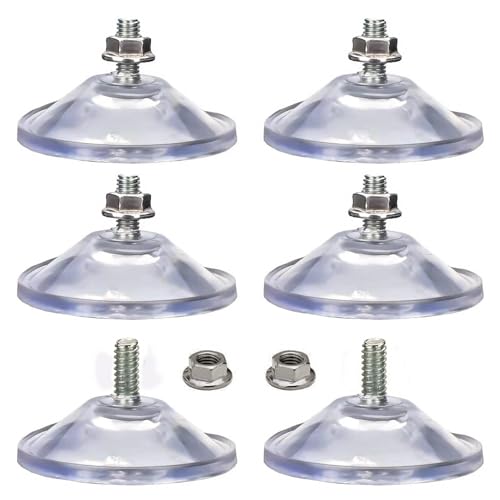Heavy Duty Suction Cups 55mm - 6 Pack for Windows & Glass