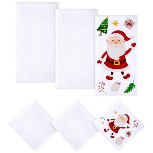 Tatuo Sublimation Blank Microfiber Kitchen Towels - White, 6 Pack