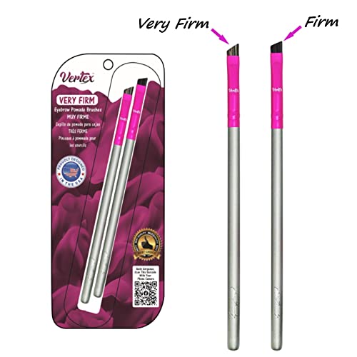 Vertex Firm Angled Eyebrow Brush Kit 2-Piece Hair Strokes Applicator