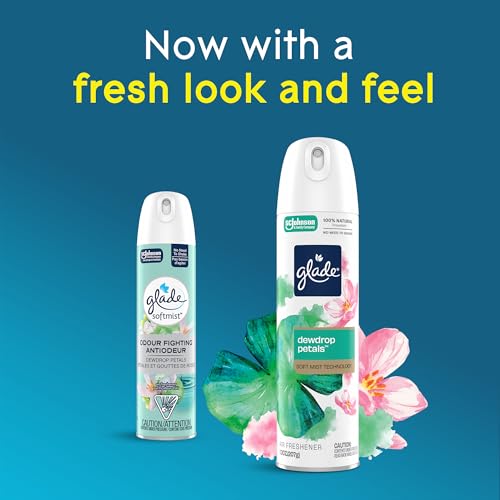 Glade Dewdrop Petals Air Freshener Spray, 7.3 Oz, Odor Fighting