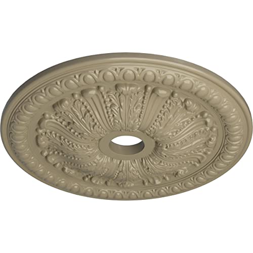 27 7/8"OD x 3 7/8"ID x 2 1/2"P To mango Egg & Dart Ceiling Medallion (Fits Canopies up to 6 3/4"), Hand-Painted Gobi Desert