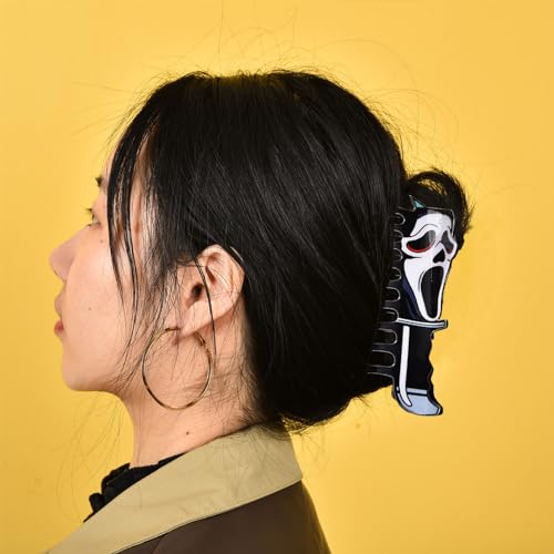 Halloween Hair Claw Clip Acrylic Gothic Cartoon Horror Hair Accessory