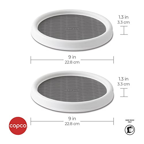 Copco 9-Inch Lazy Susan Turntable Organizer Set of 2 - Nonslip