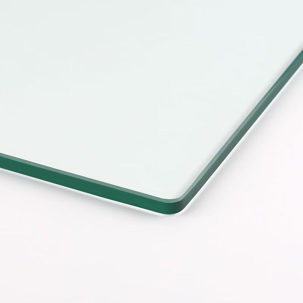 Virelix Rectangle Tempered Glass Table Top, Clear Surface 1/4" Thick Flat Polished Edge for Furniture Protection Patio Dining Coffee End Tables