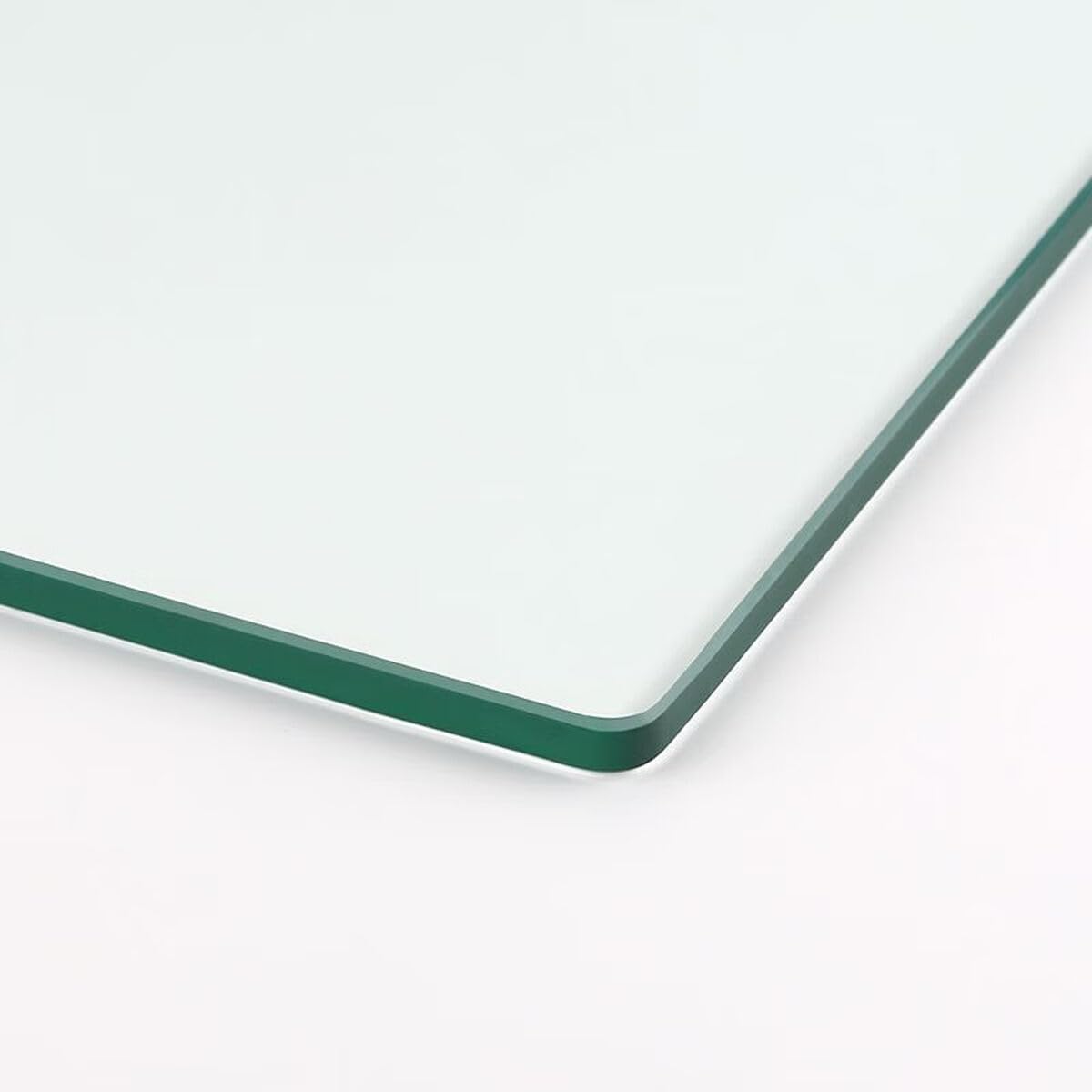 Virelix Rectangle Tempered Glass Table Top, Clear Surface 1/4" Thick Flat Polished Edge for Furniture Protection Patio Dining Coffee End Tables