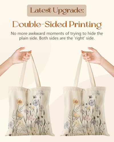 Miss Adola Aesthetic Canvas Tote Bag for Girls with Magnetic Buckle