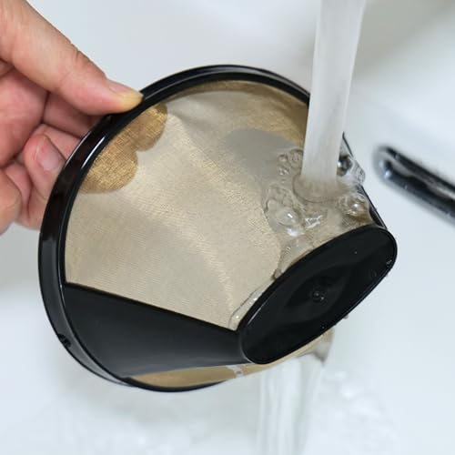 Reusable #4 Cone Coffee Filter - Stainless Steel, BPA-Free, Fits Ninja & Cuisinart