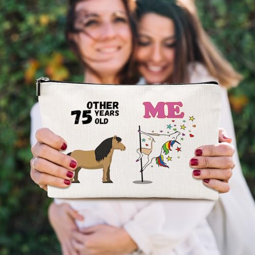 VICBOU Cotton Linen Cosmetic Bag Waterproof Travel Toiletry Organizer
