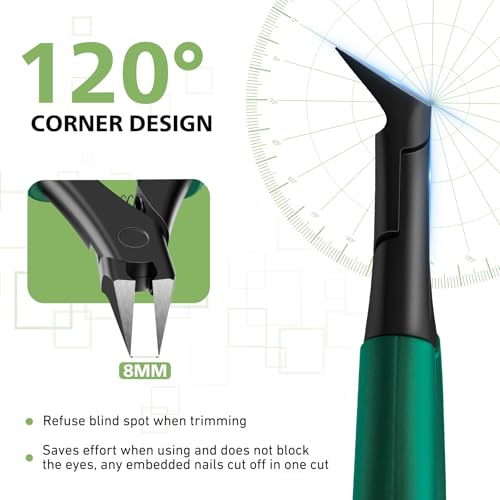 BALUCA Straight Edge Toenail Clippers for Thick and Ingrown Nails