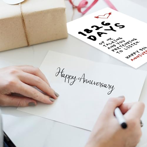 Cute 5 Year Anniversary Card for Him/Her - Romantic Gift