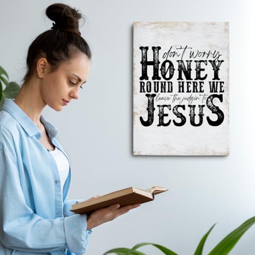 Religious Wall Art Canvas Print - JesusJudgin Variation - 11x15 Inches