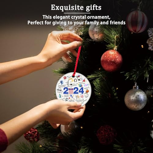 2024 Year in Review Christmas Ornament - Vibrant Keepsake Decor