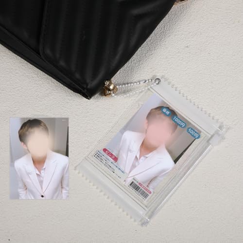 Cute Star Candy Photocard Holder Keychain - Durable PVC Design