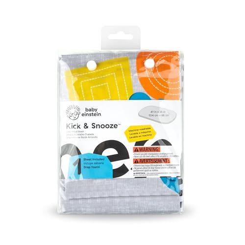 Baby Einstein Kick & Snooze Oval Fitted Sheet, 0-12 Month, 41 x 26.5 Inch