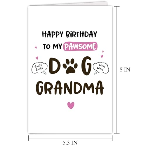 Cute Dog Grandma Birthday Card - Sweet Card for Grandmother