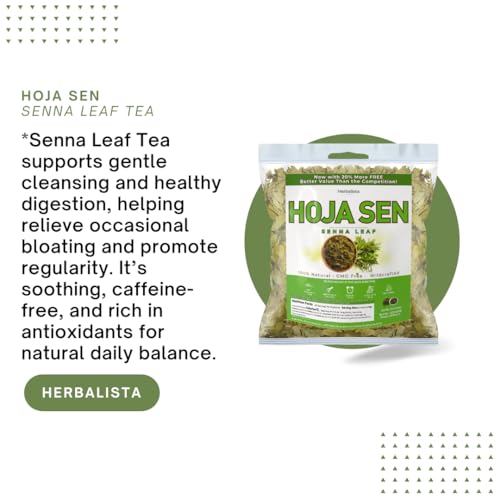 Herbalista Senna Leaf Tea - 5oz Premium Wildcrafted Loose Leaf Herbal Tea