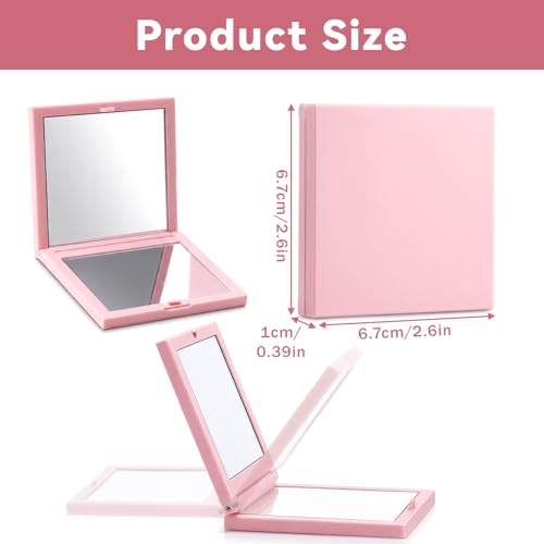Xthrotsenk 2PCS Portable Pocket Mirror, Dual-Sided Small Travel Makeup Mirror