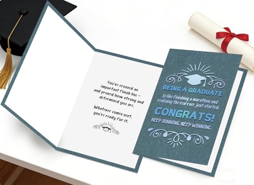 Funny Graduation Card for Him/Her - Inspirational Congrats Card