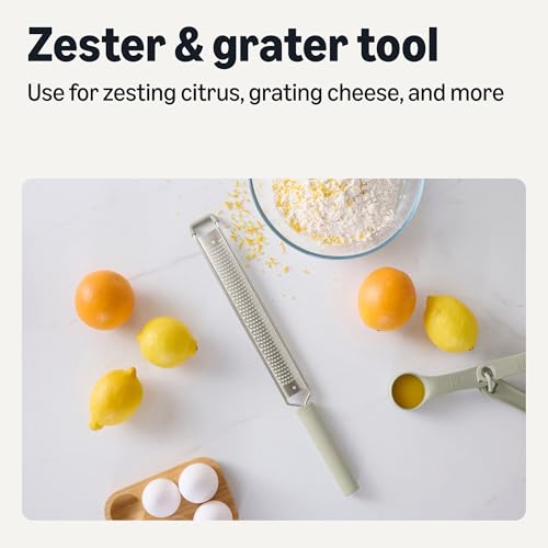 Amazon Basics Stainless Steel Zester and Grater with Non-Slip Handle