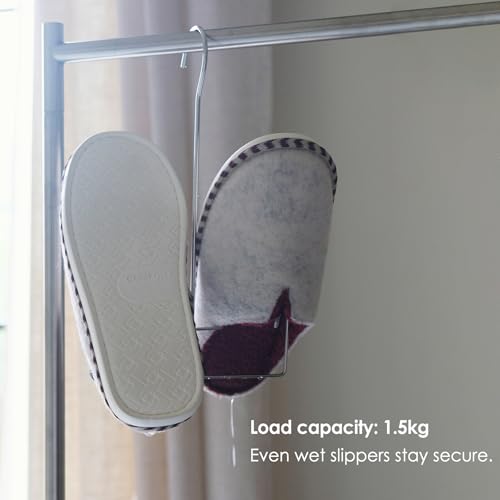 SHIMOYAMA Stainless Steel Hanging Shoe Drying Rack - 2 Pack Stackable