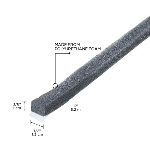 M-D Building Foam Window Seal - 17ft Gray Self-Adhesive Tape