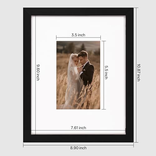 eletecpro 8x10 Signable Picture Frame, Black Signature Guest Book Photo Frame