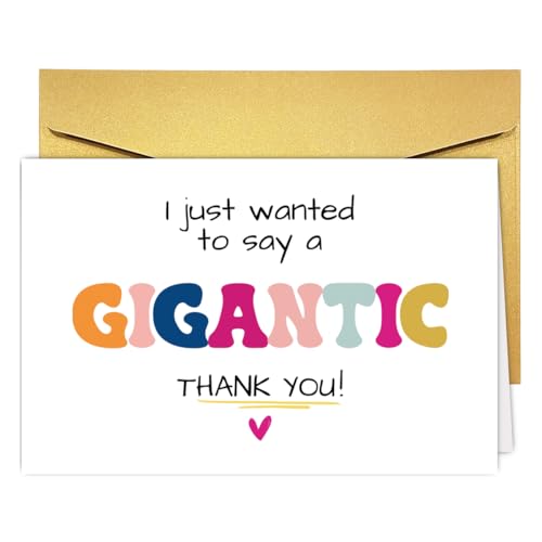 Gigantic Thank You Card for Friends, Family, and Teachers