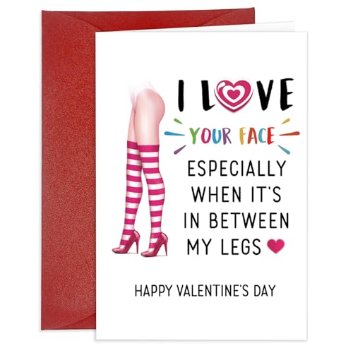 Funny Valentine's Day Card for Him - Naughty Gift for Husband & Boyfriend