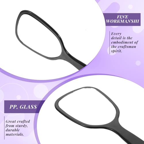 2 Pcs Portable Travel Handheld Mirrors with Handle - Compact and Lightweight for Makeup and Grooming