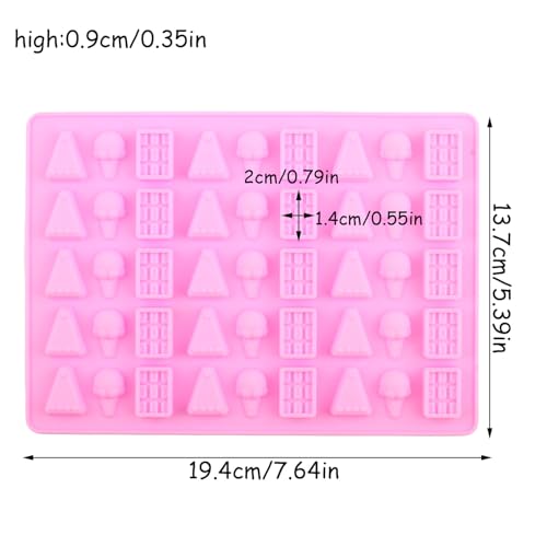 45-Cavity Silicone Ice Cream Chocolate Mold for Gummy Candy & Baking