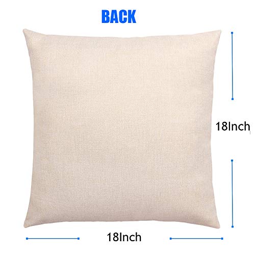 Fukeen Map Hot Air Balloon Retro Cotton Linen Throw Pillow Cover 18x18 Inches