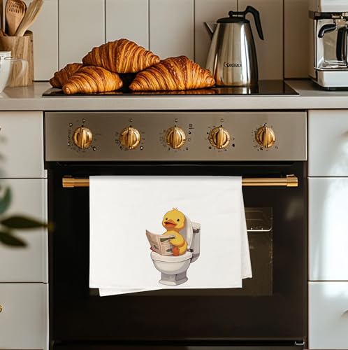 Funny Duck Hand Towels - 16x24 Microfiber for Kitchen & Bath