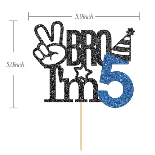 5th Birthday Cake Topper - Big Brother Celebration Decoration