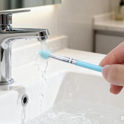 7-Piece Silicone Brush Applicator Kit for Skincare and Makeup in Blue