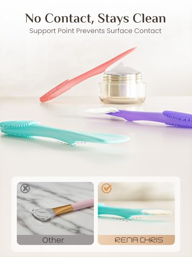 Rena Chris Silicone Face Scrubber & 3-in-1 Face Mask Applicator Brush (3 Pcs)