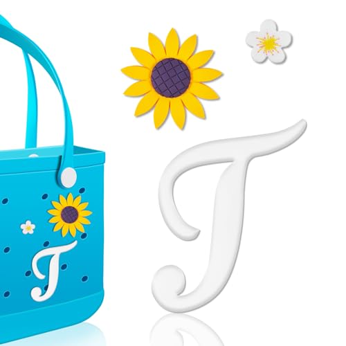 Hikkcos Letter Charms for Beach Bags - 3 Pcs Alphabet Accessories