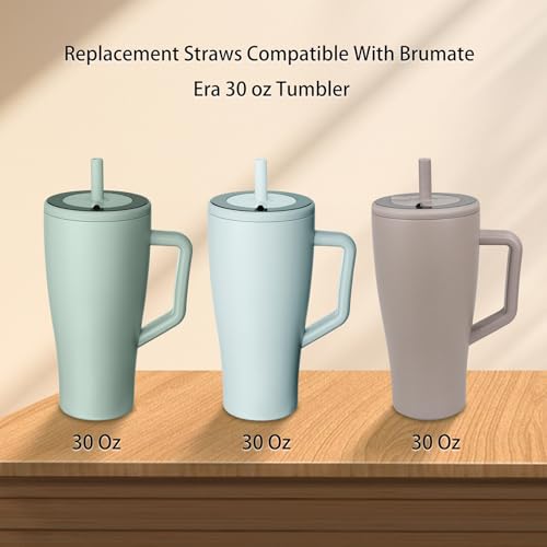 Replacement Straws for Brumate Era 30 oz Tumbler - 4 Pack with Cleaning Brush
